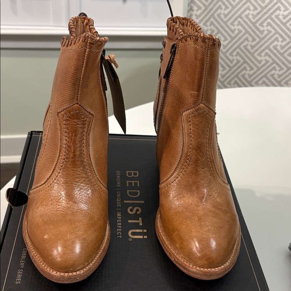 BED|STU Tan Ankle Boots
